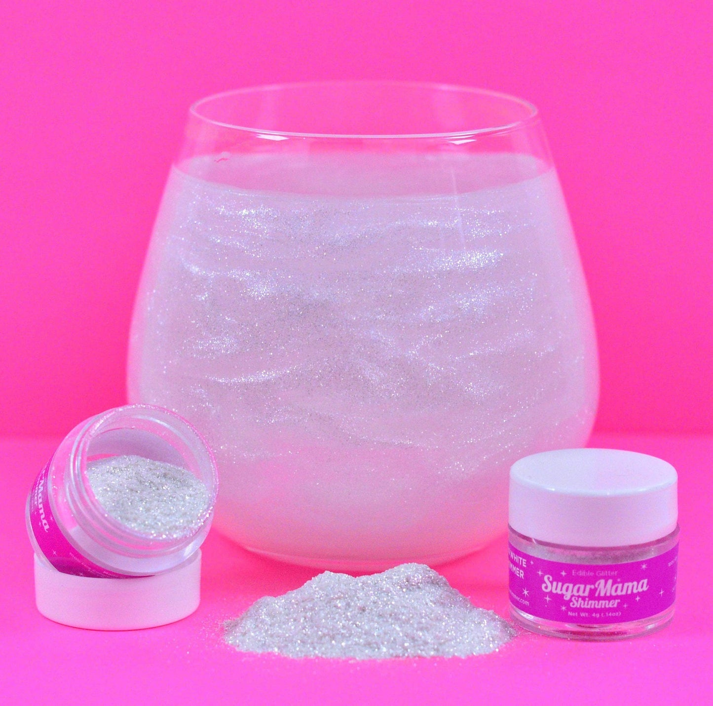 Ice Queen White Shimmer - White Edible Glitter