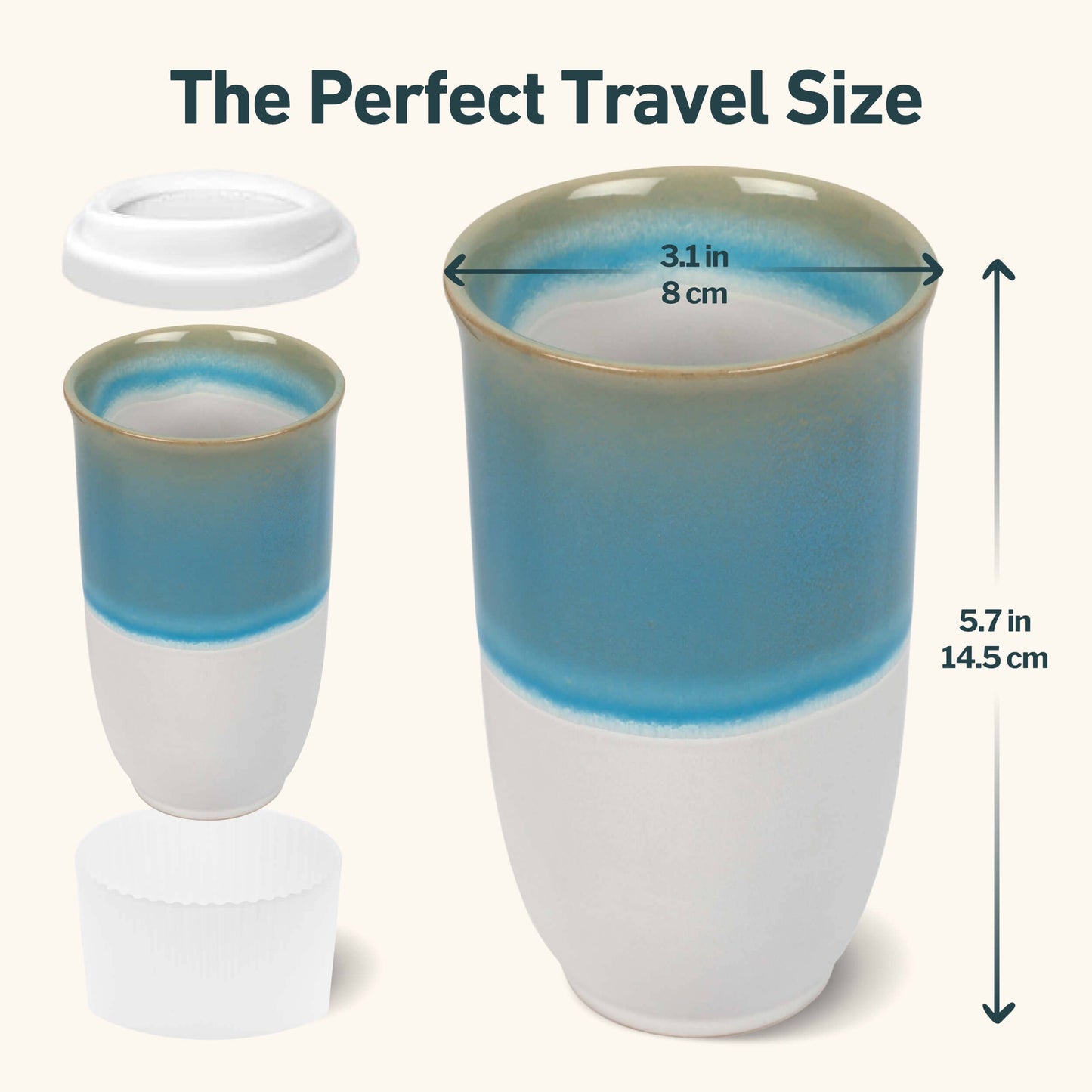 Lagoon Ceramic 16 oz Travel Mug