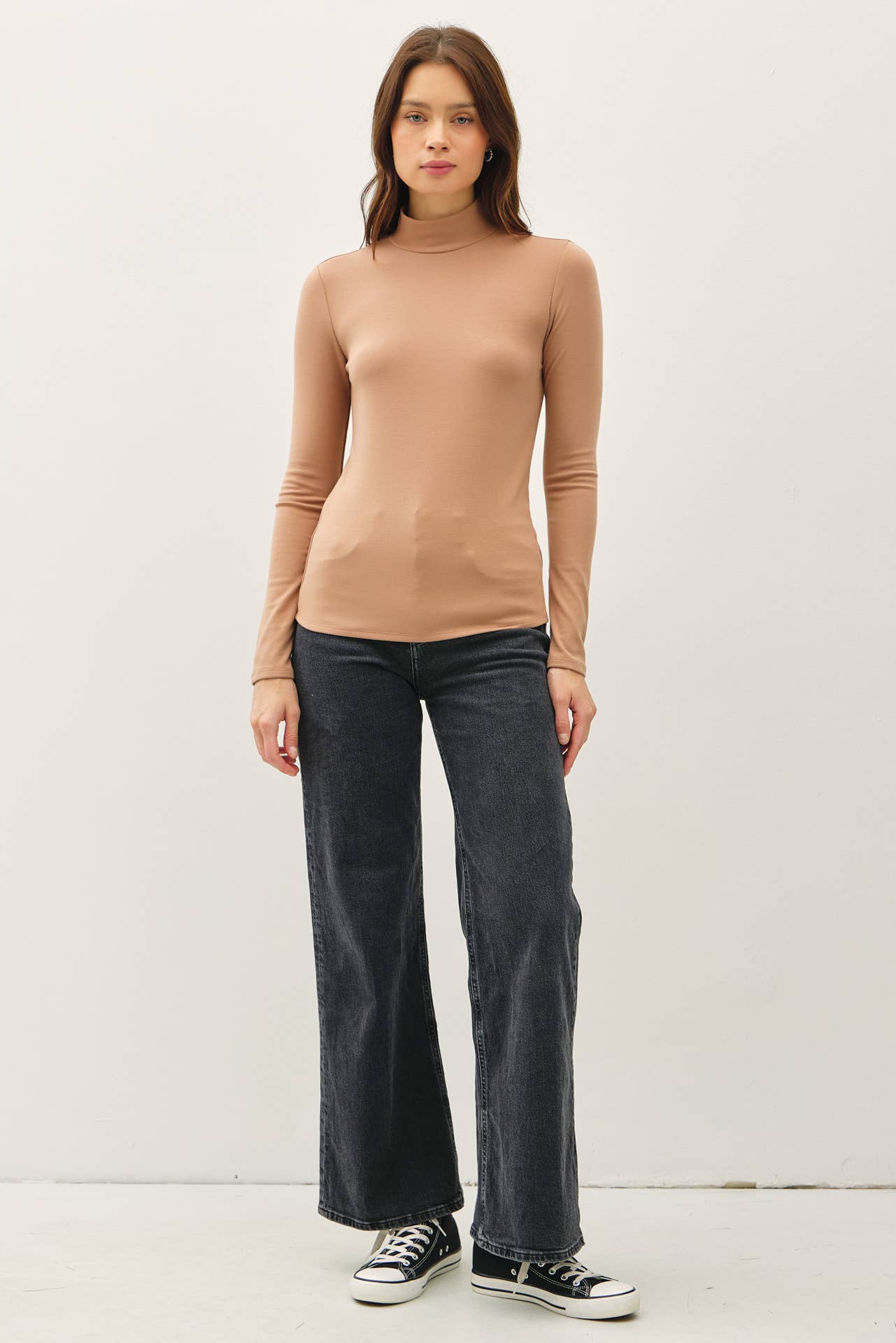 Turtleneck Knit Top
