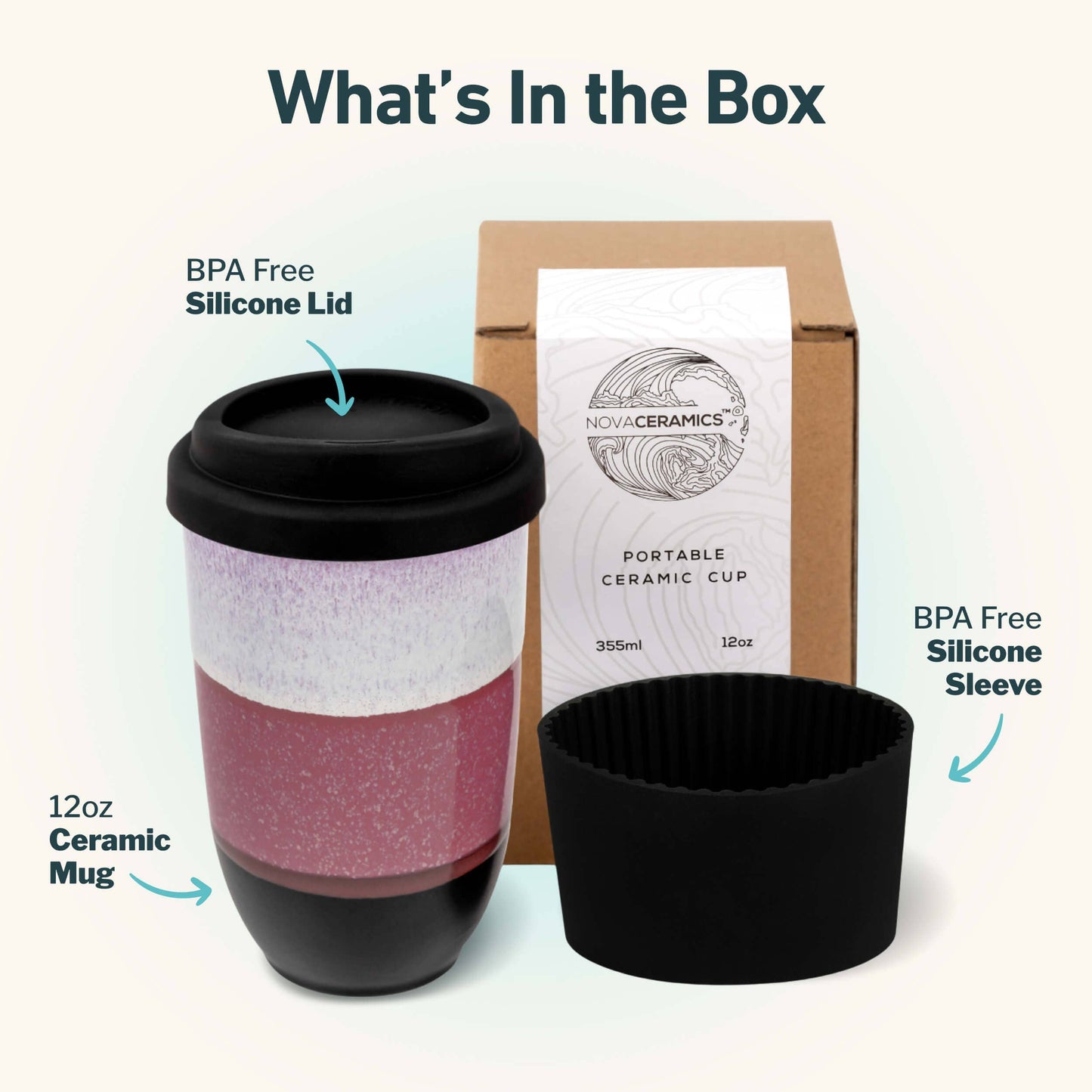Eclipse Ceramic 12 oz Travel Mug
