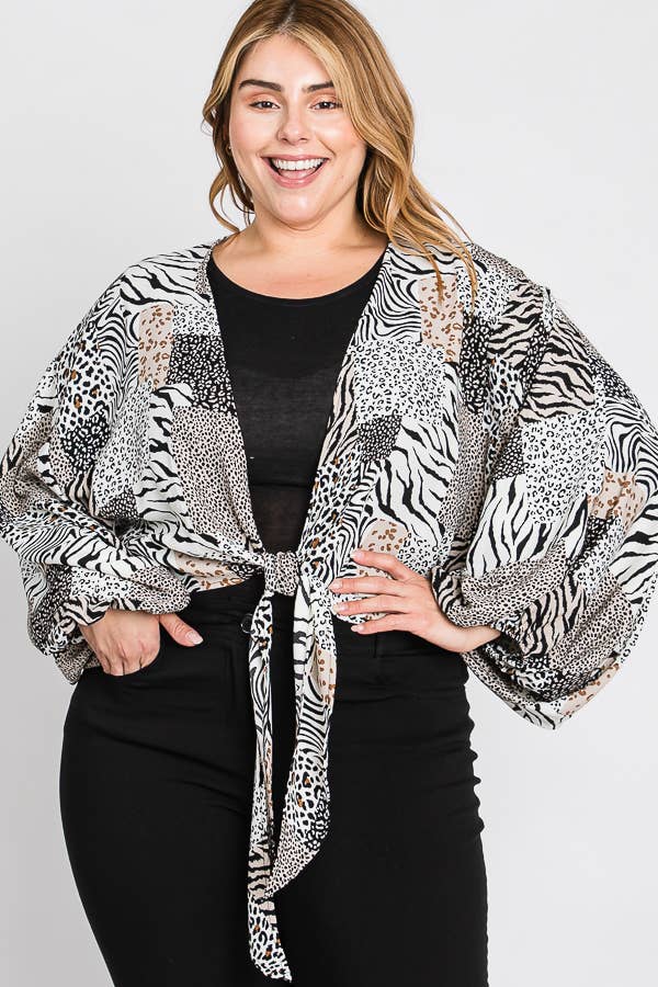 Animal Zebra Print Cardigan