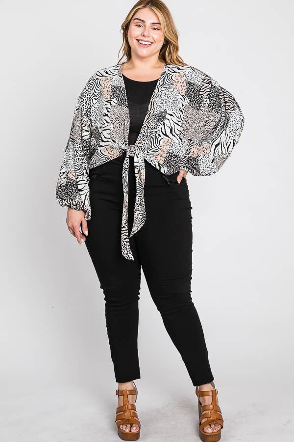 Animal Zebra Print Cardigan