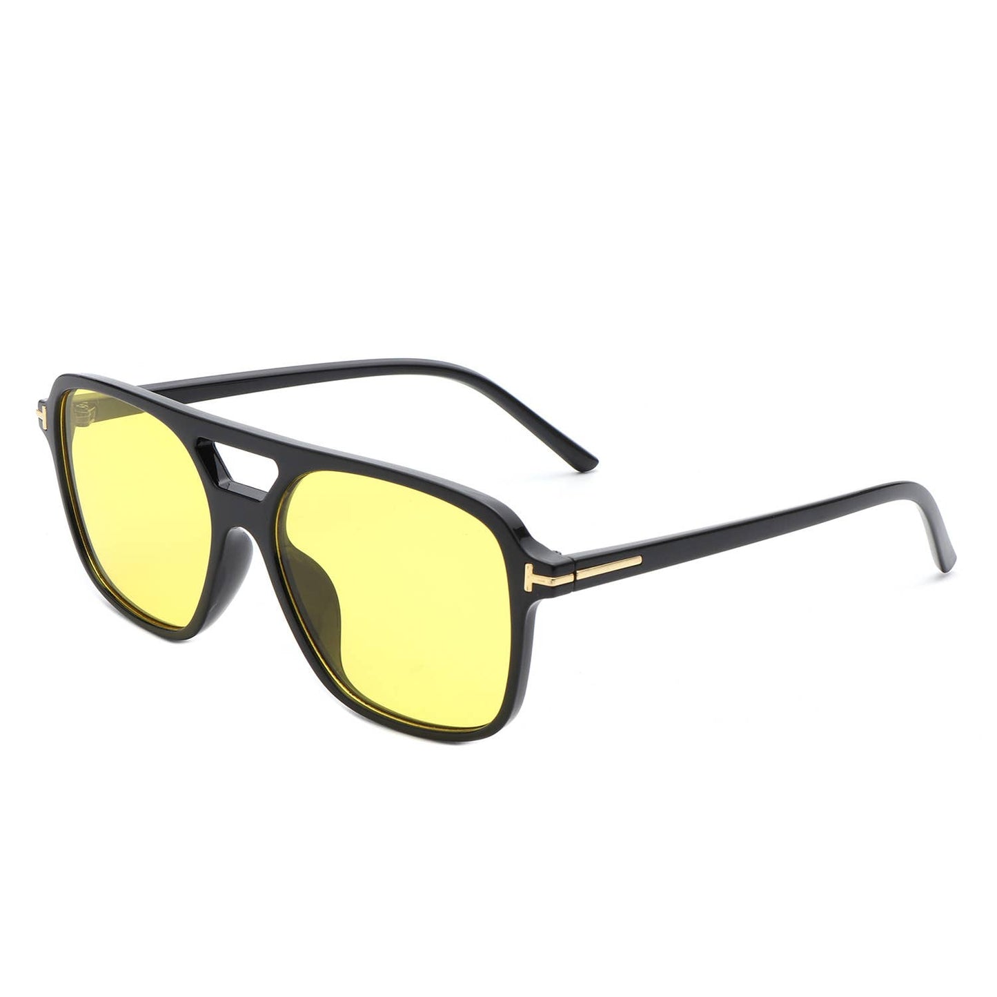 Retro Square Brow-Bar Fashion Vintage Aviator Sunglasses