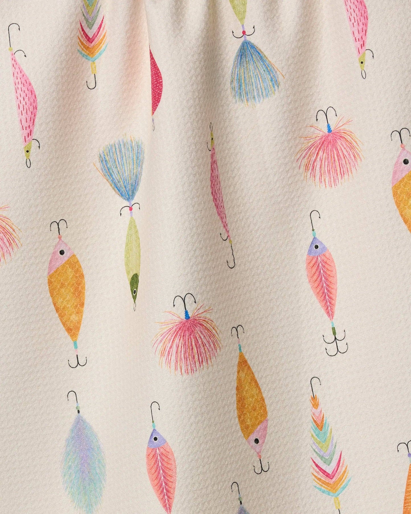 Geometry Fishing Lures Tea Towel