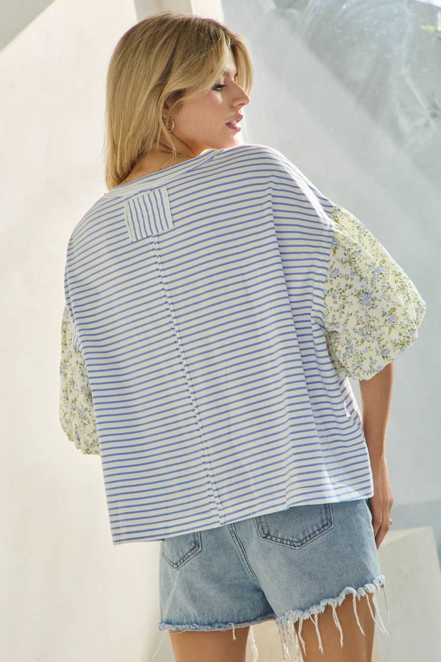 Striped Knit Pullover Top