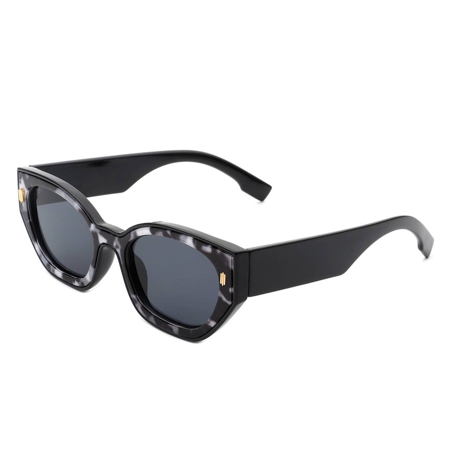 Women Retro Round Fashion Narrow Cat Eye Sunglasses