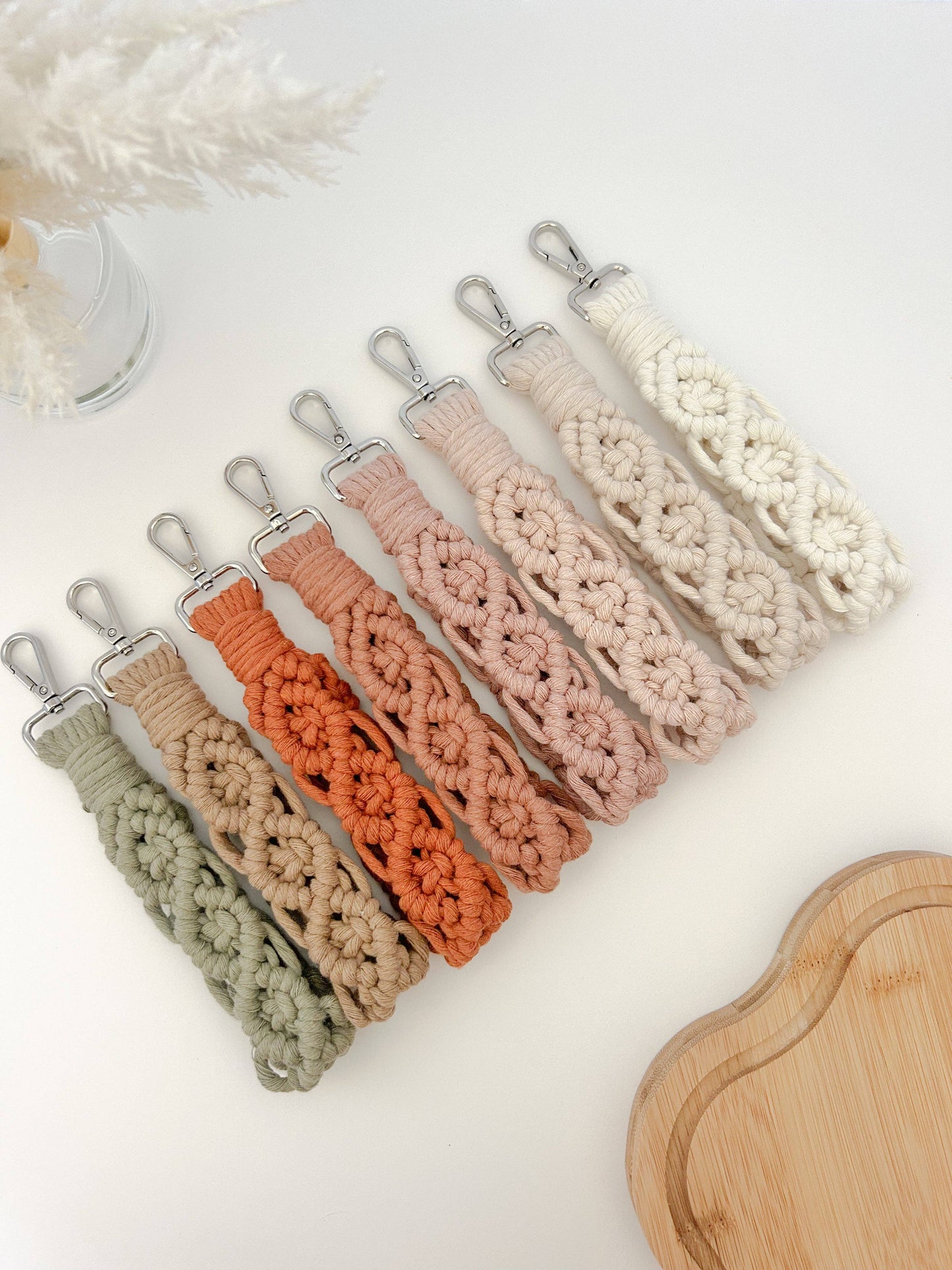 Boho Diamond Macrame Wristlet