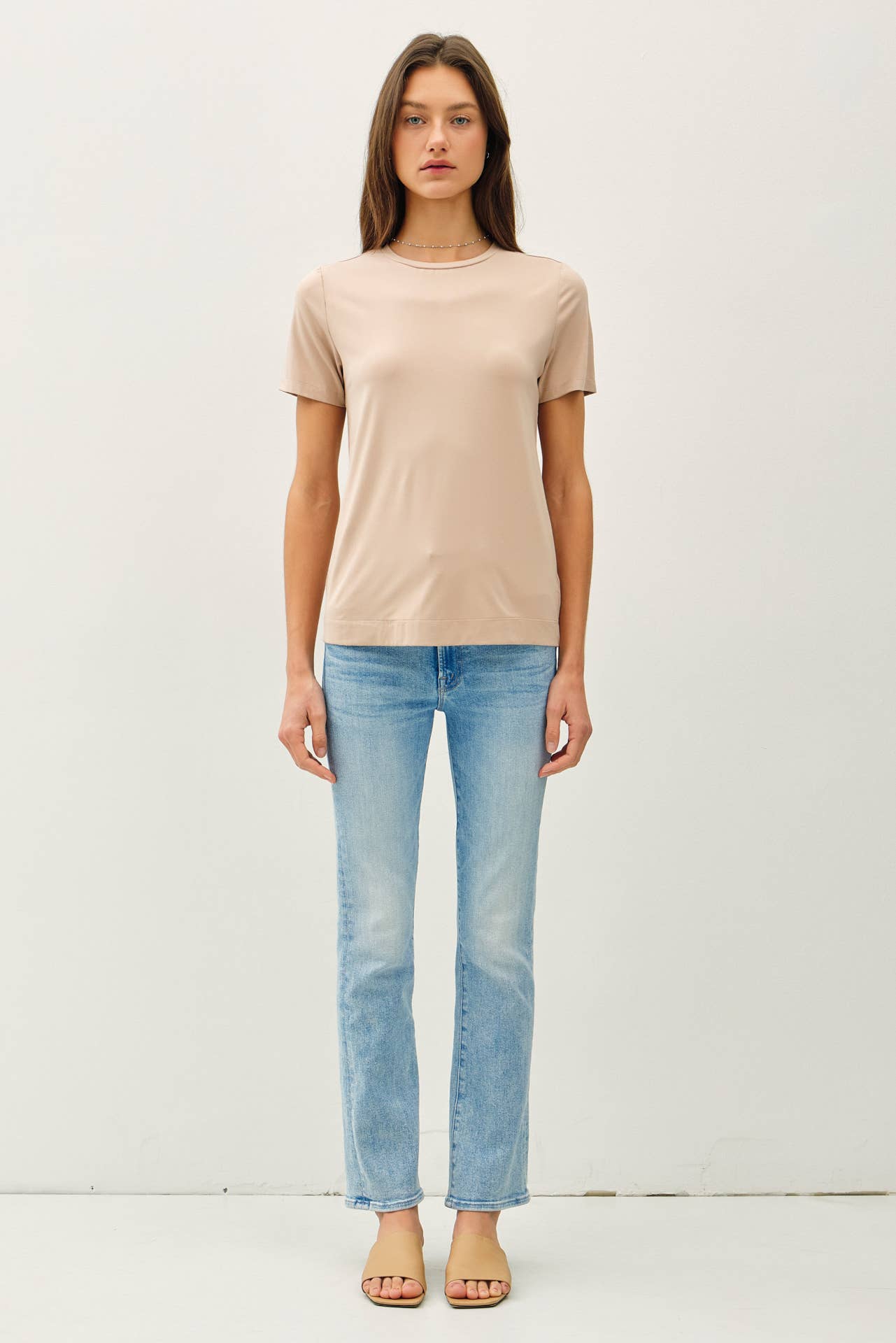 Bamboo Modal Basic Round Neck Short Sleeve Tee