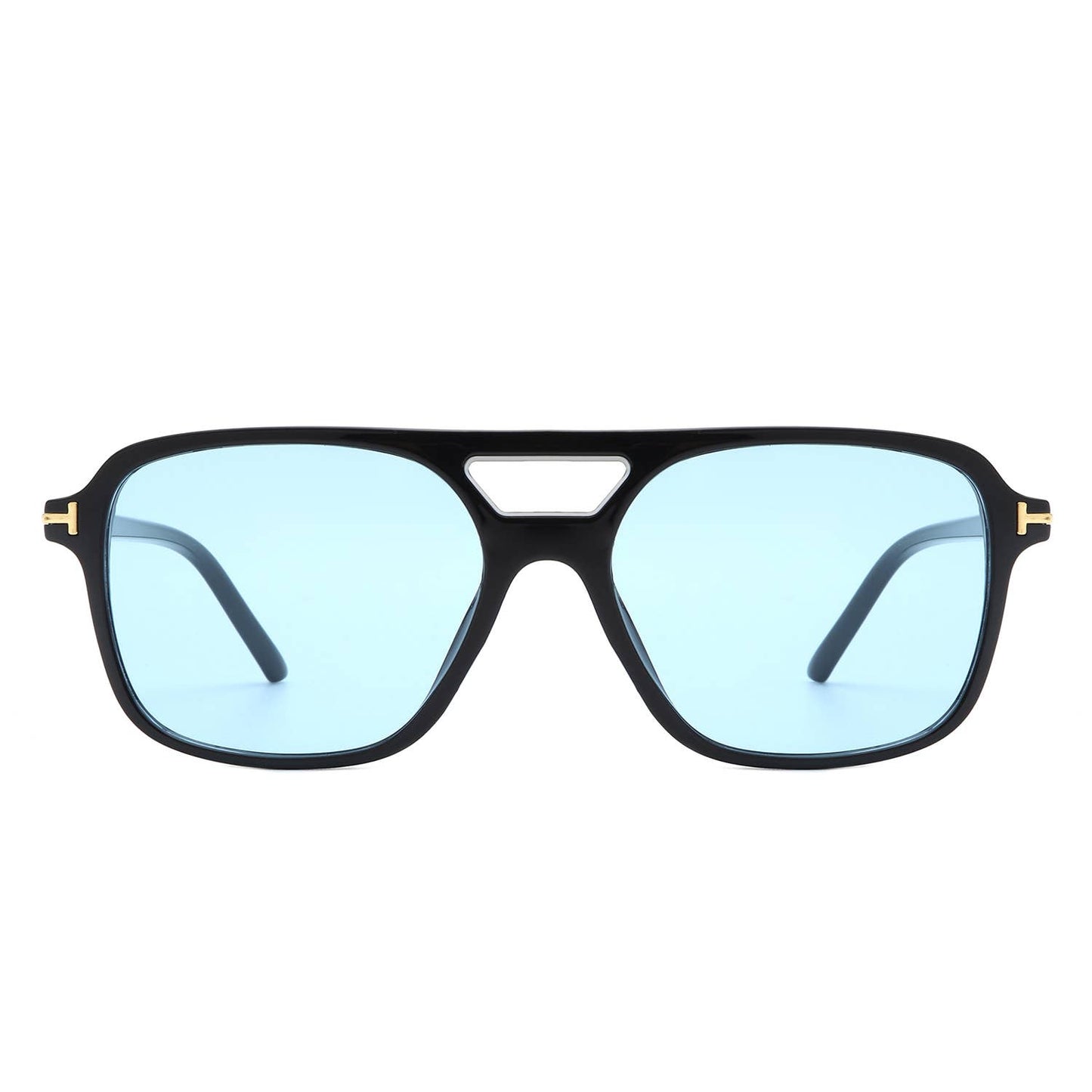 Retro Square Brow-Bar Fashion Vintage Aviator Sunglasses