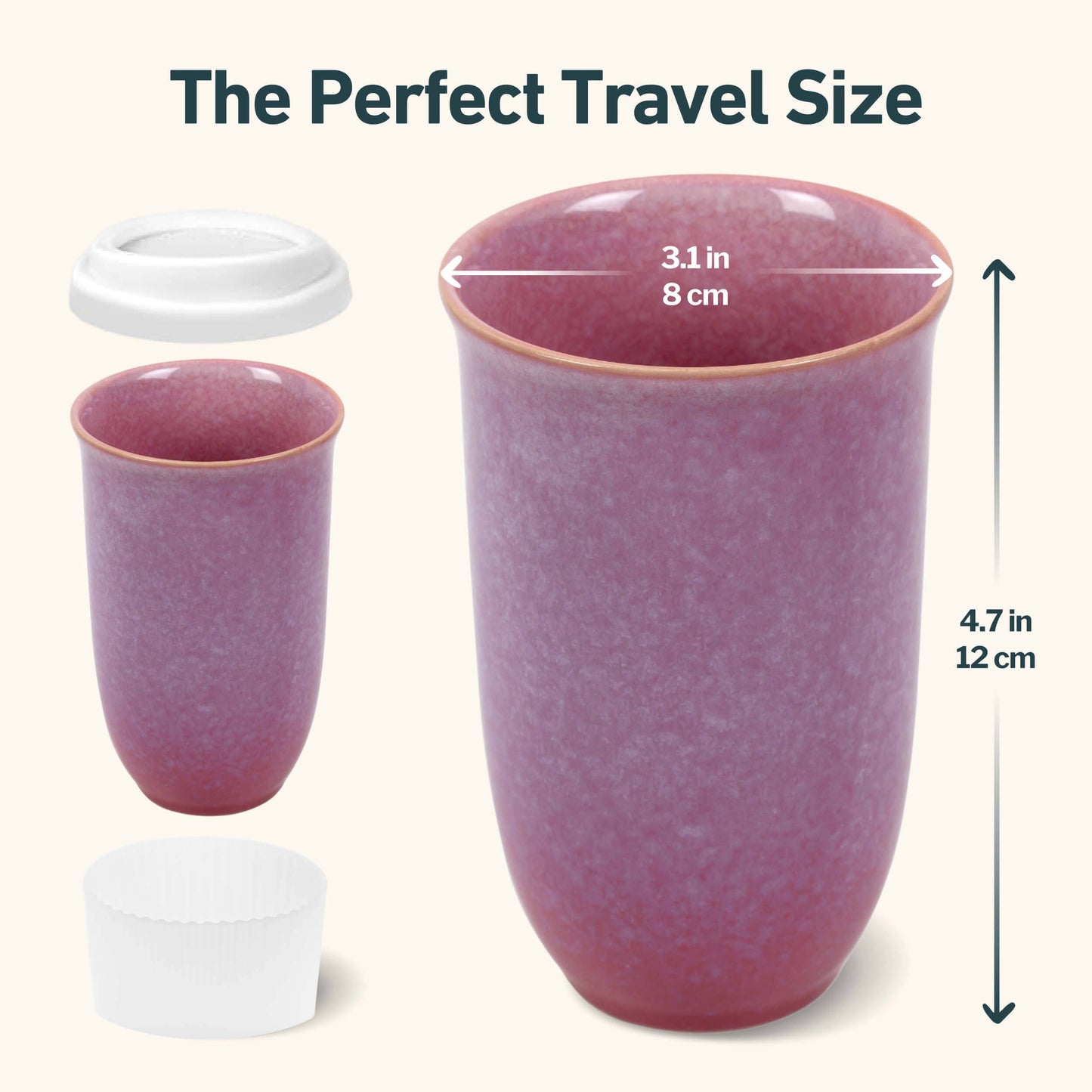 Astral Bloom Ceramic 12 oz Travel Mug