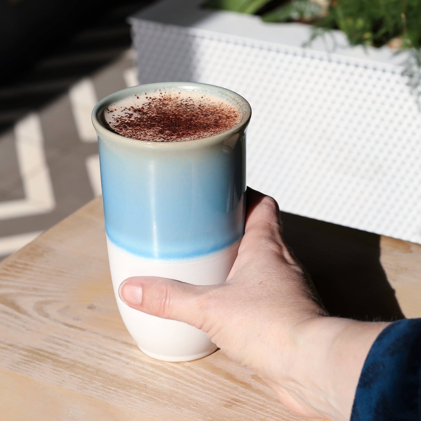 Lagoon Ceramic 16 oz Travel Mug