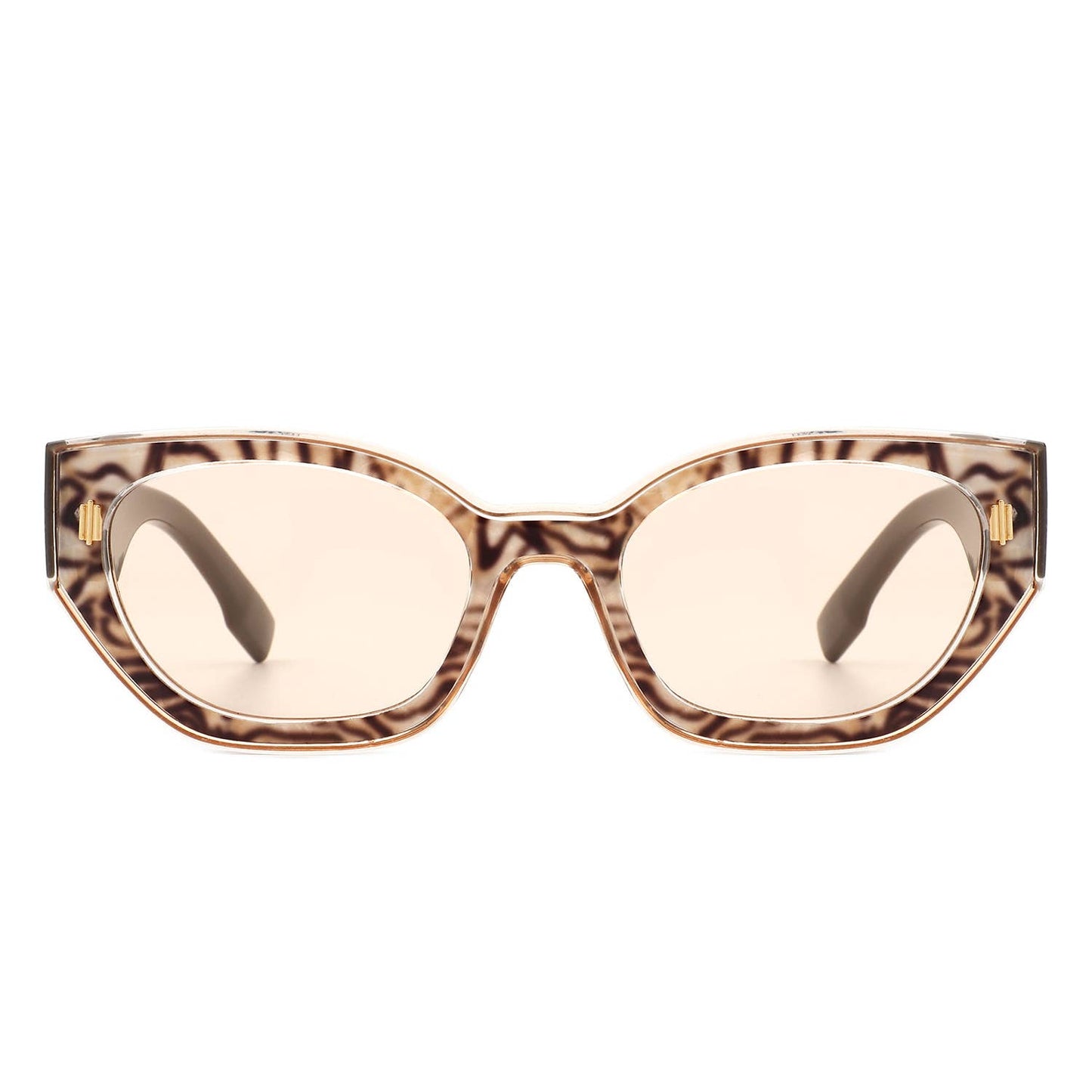 Women Retro Round Fashion Narrow Cat Eye Sunglasses