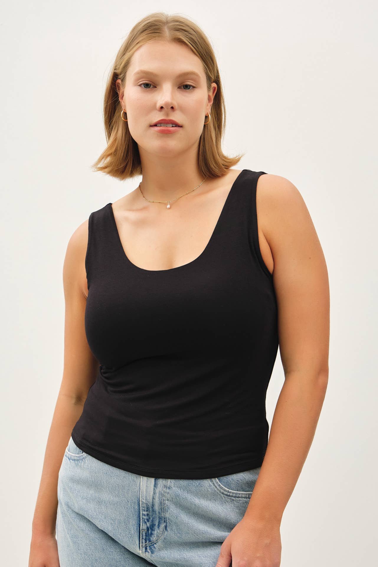 Plus Basic Scoop Neck Tank