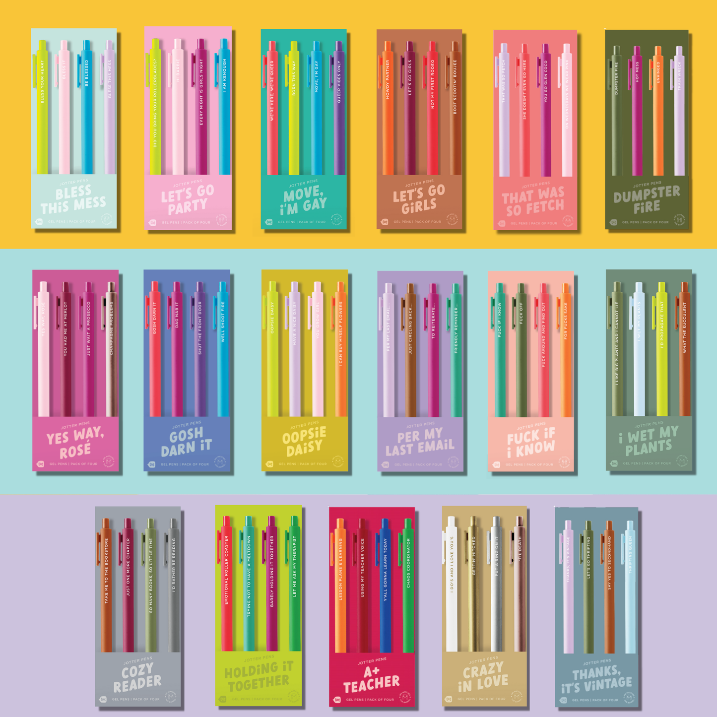 Jotter Sets 4 Pack Gel Pens