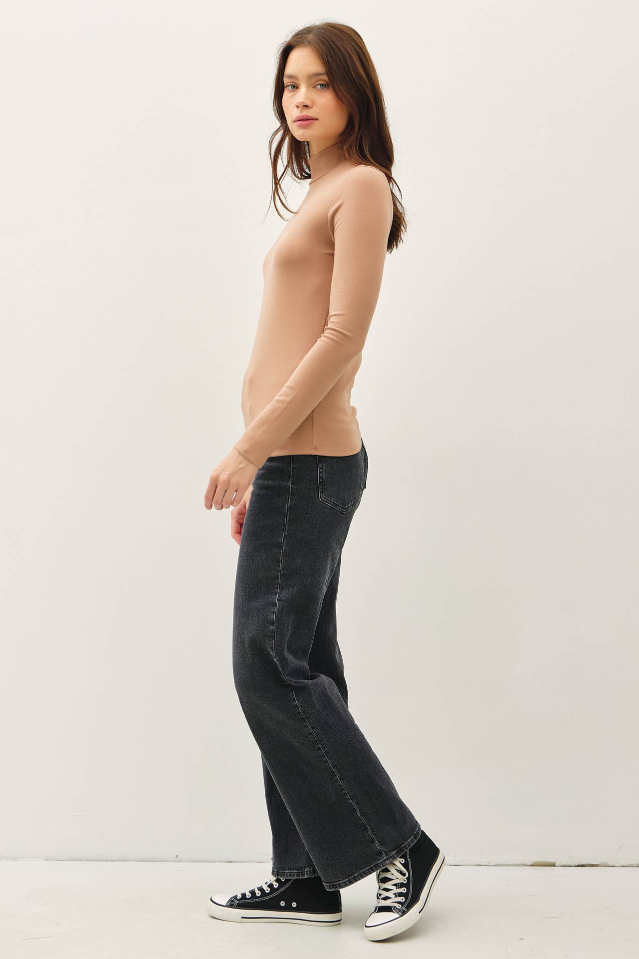 Turtleneck Knit Top