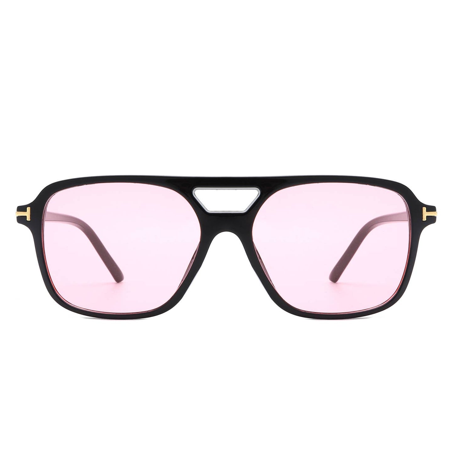 Retro Square Brow-Bar Fashion Vintage Aviator Sunglasses