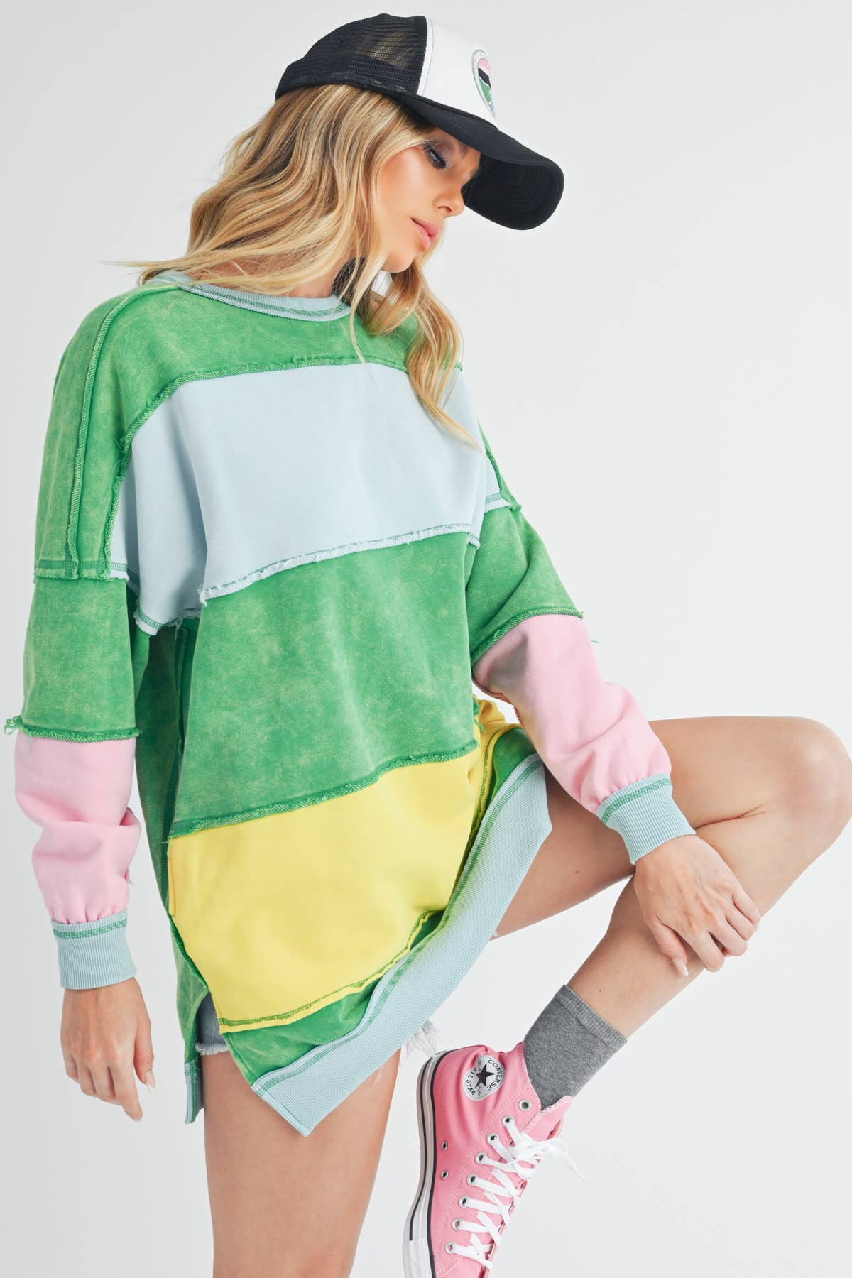 Rugby Color Block Stripe Sweatshirt
