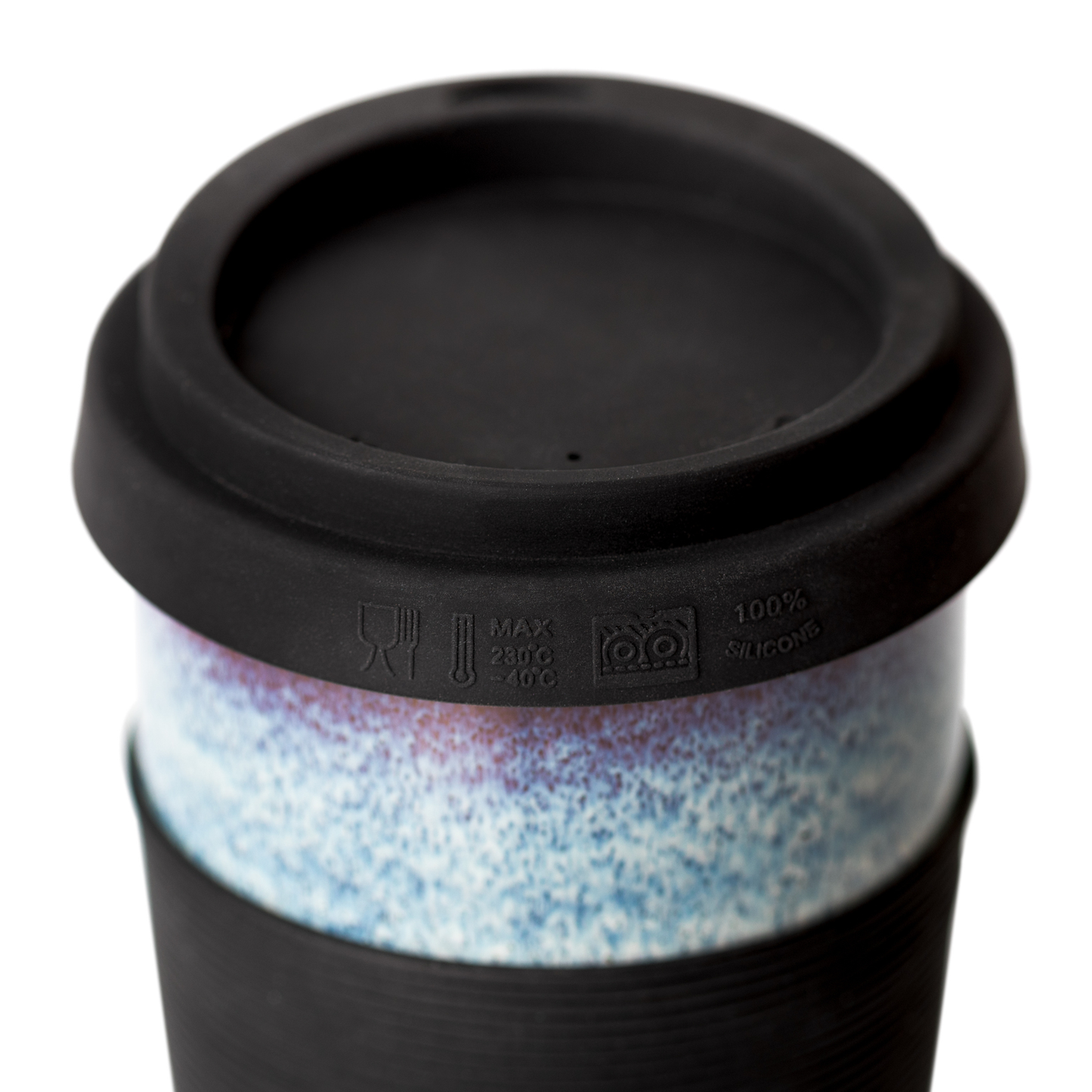 Black Mug Lid and Sleeve