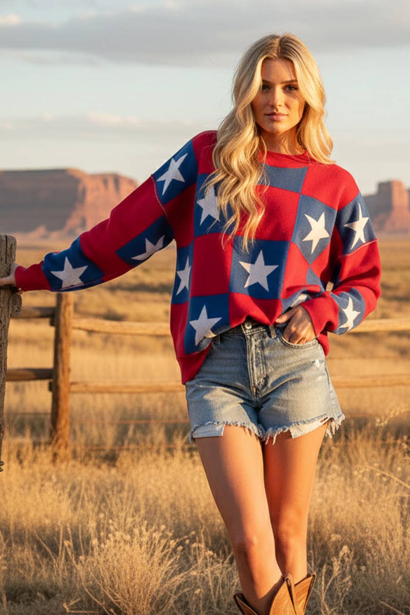Americana Checkered Top