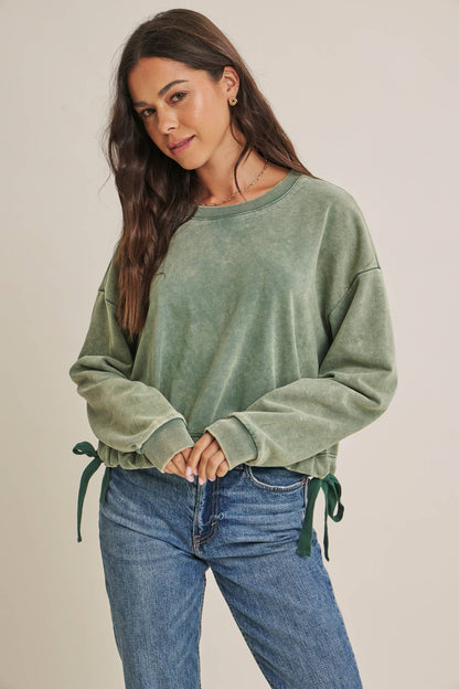 Soft Faded Mineral Wash Sweatshirt