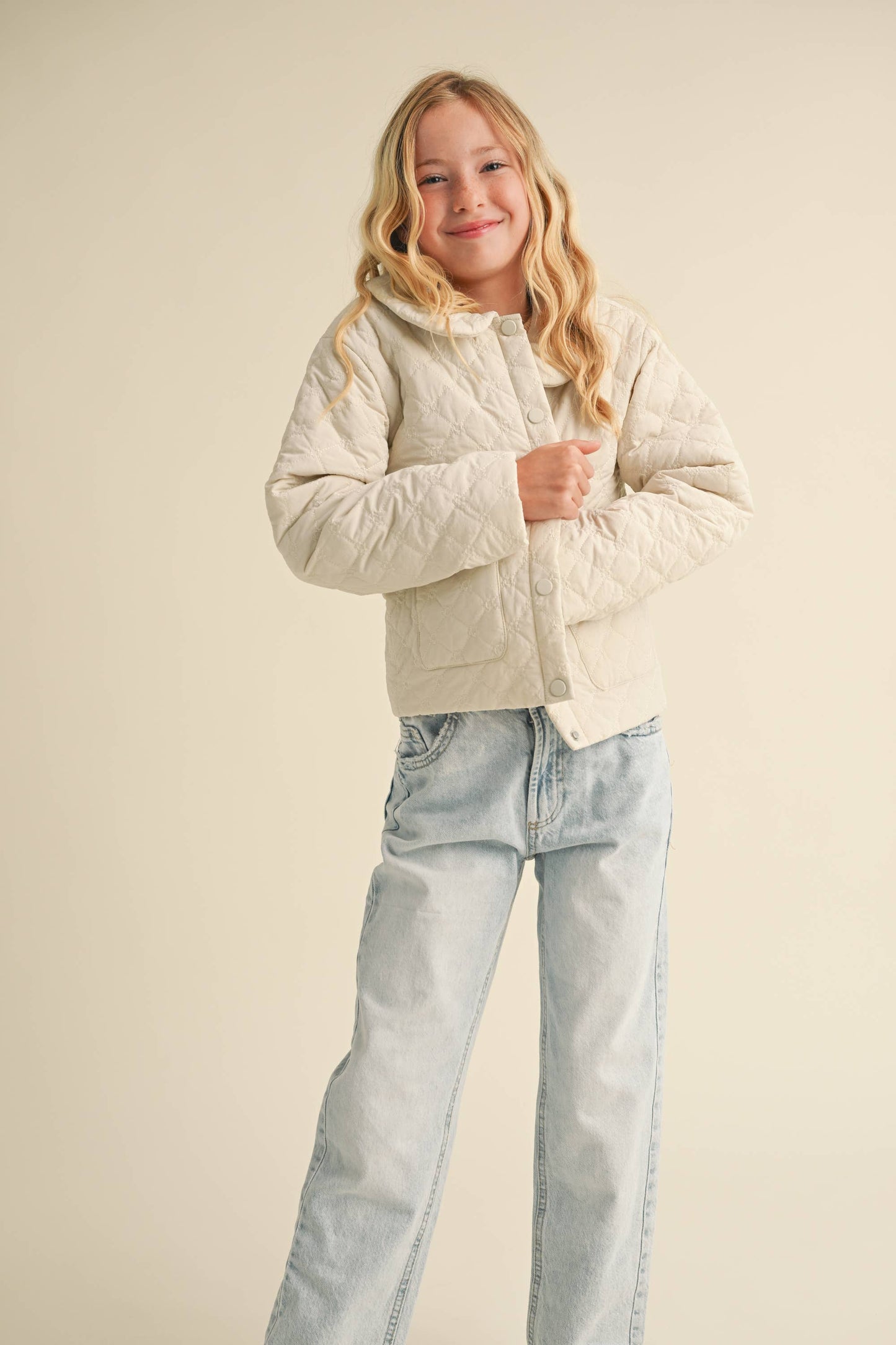 Tween Girls Drop Shoulder Jacket