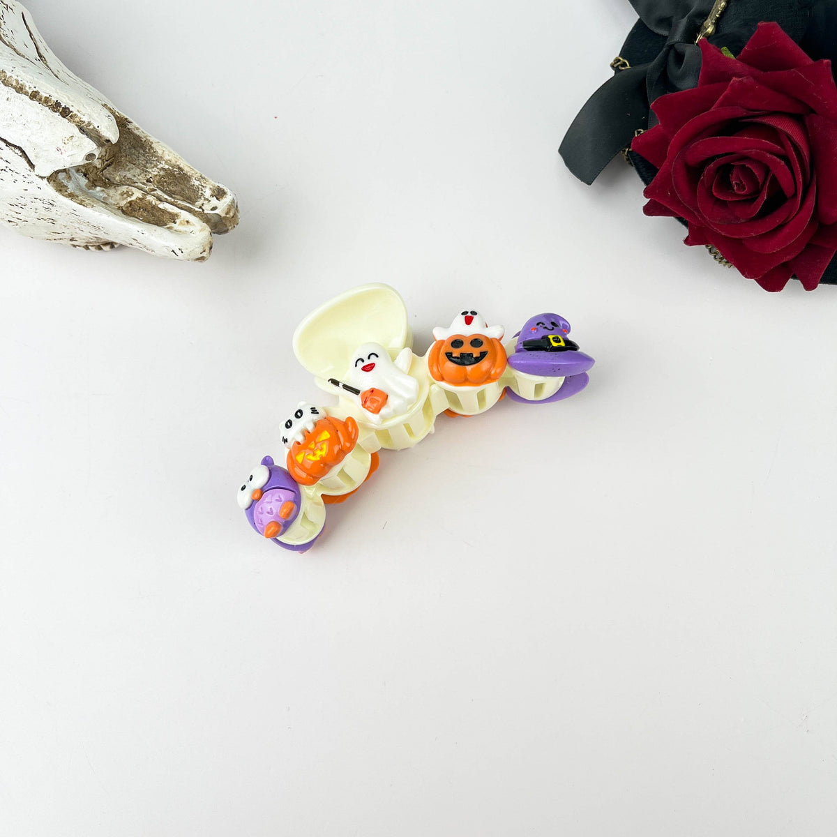 Halloween Pumpkin Party Ghost Skull Hair Claw Clip