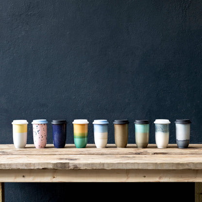 Blossom Ceramic Travel Cup 16oz | Reusable Coffee Tumblers