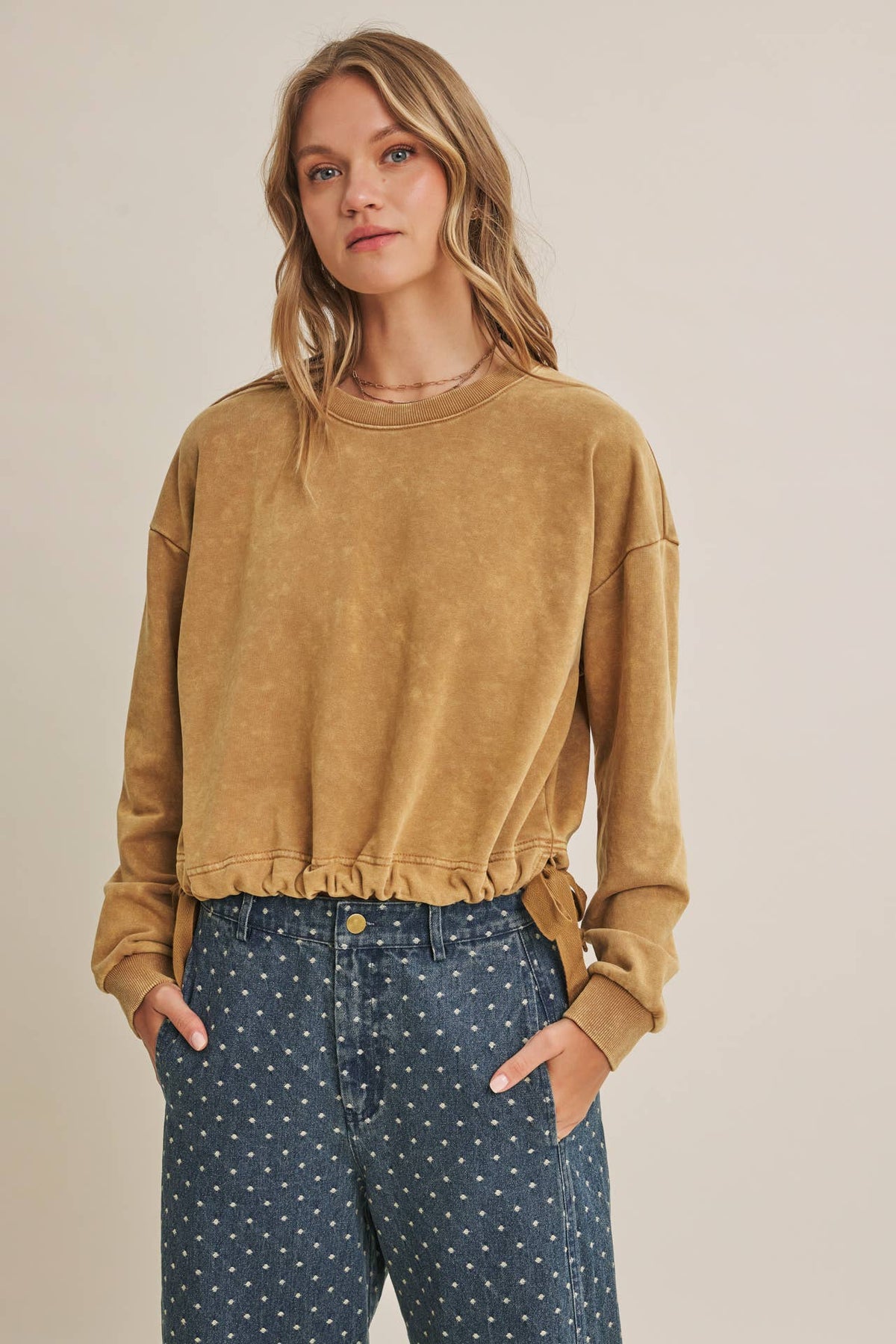 Soft Faded Mineral Wash Sweatshirt