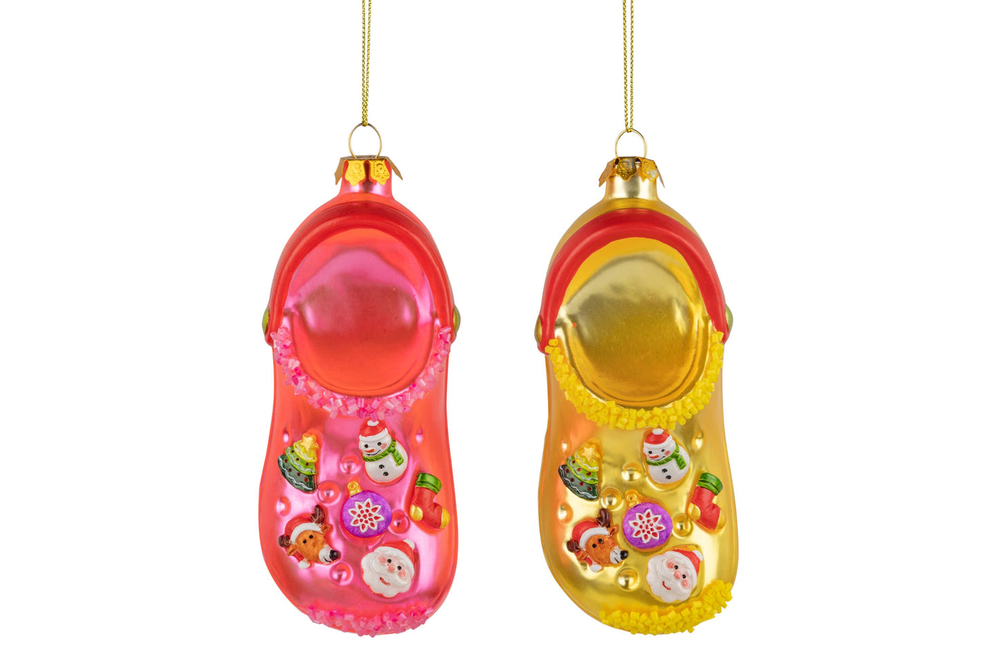 Glass Sandal Ornament