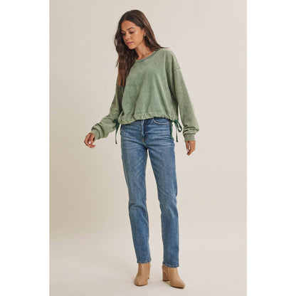 Soft Faded Mineral Wash Sweatshirt