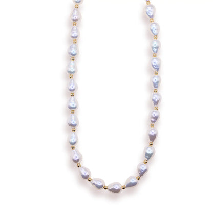 Saylor Pearl Necklace in Gold