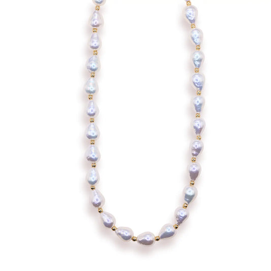 Saylor Pearl Necklace in Gold