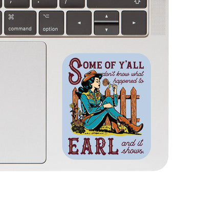 Country Cowgirl Earl Sticker