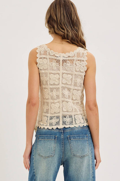 Bohemian Feel Crochet Tank