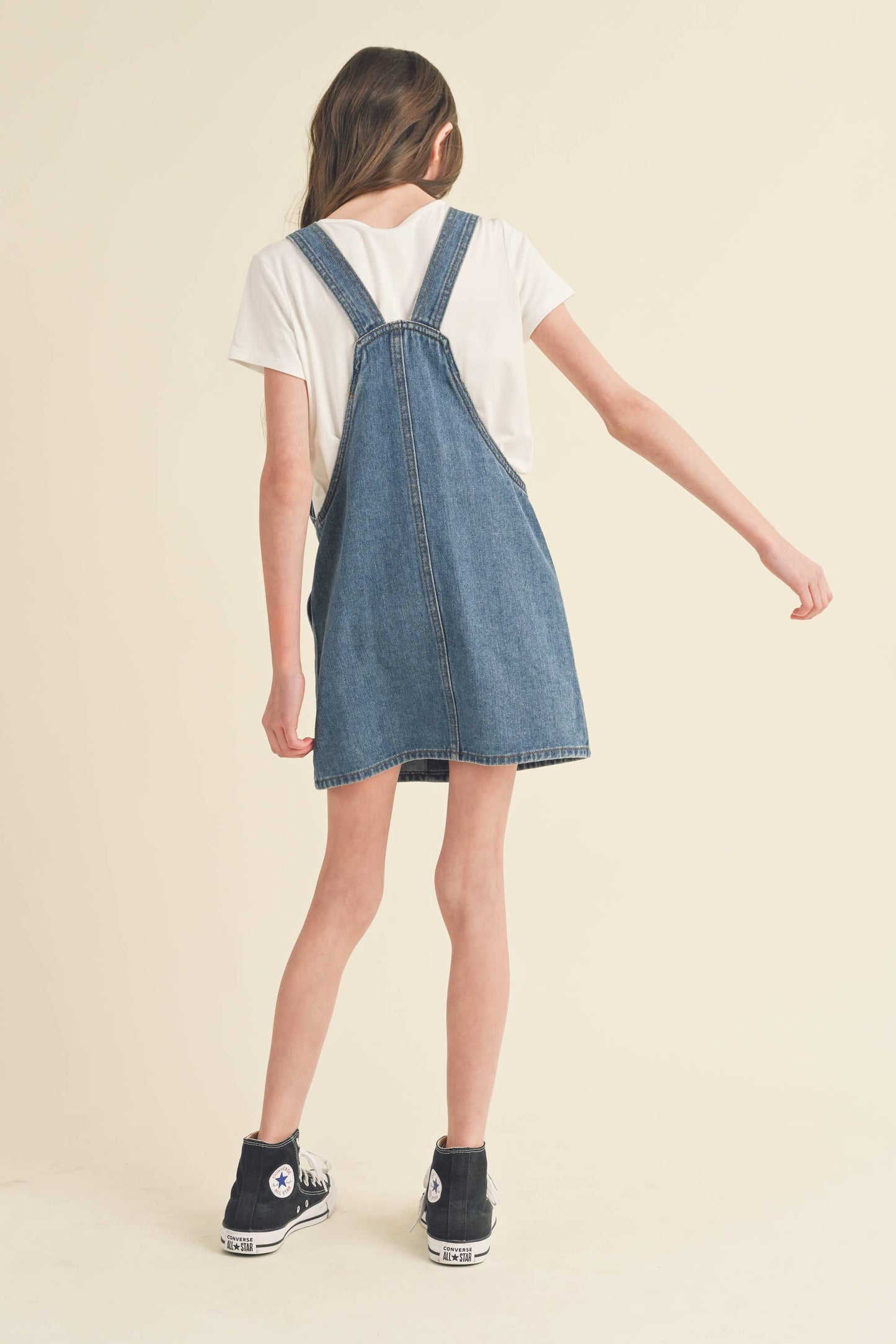 Tween Kids Girls Denim Overall Dress