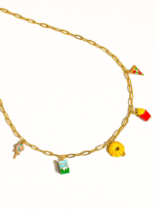Foodie Fruit and Charms Necklace