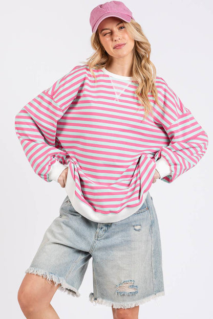 Multi Color Striped Sweatshirt