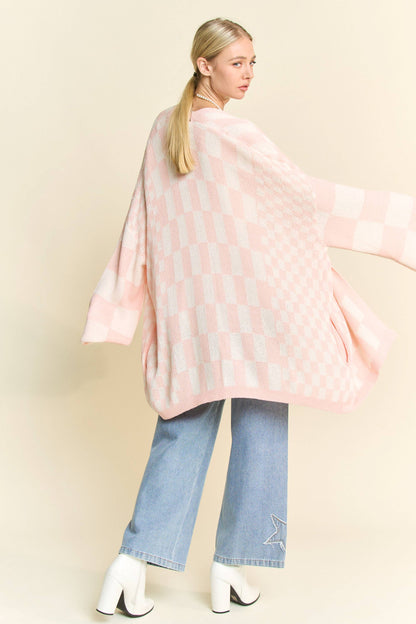 Lightweight Checkerboard Cardigan