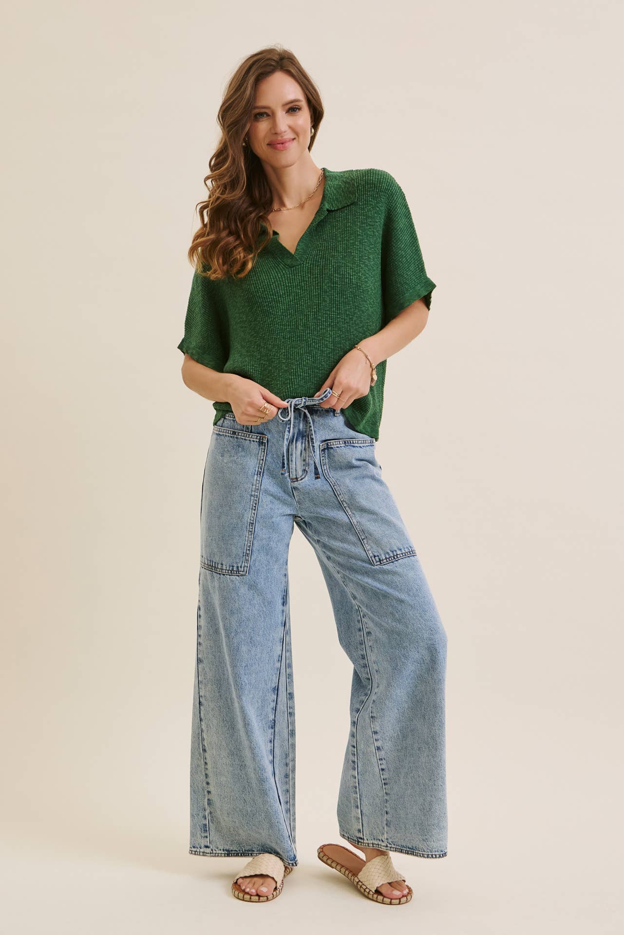 Ease and Grace Wide Leg Jeans