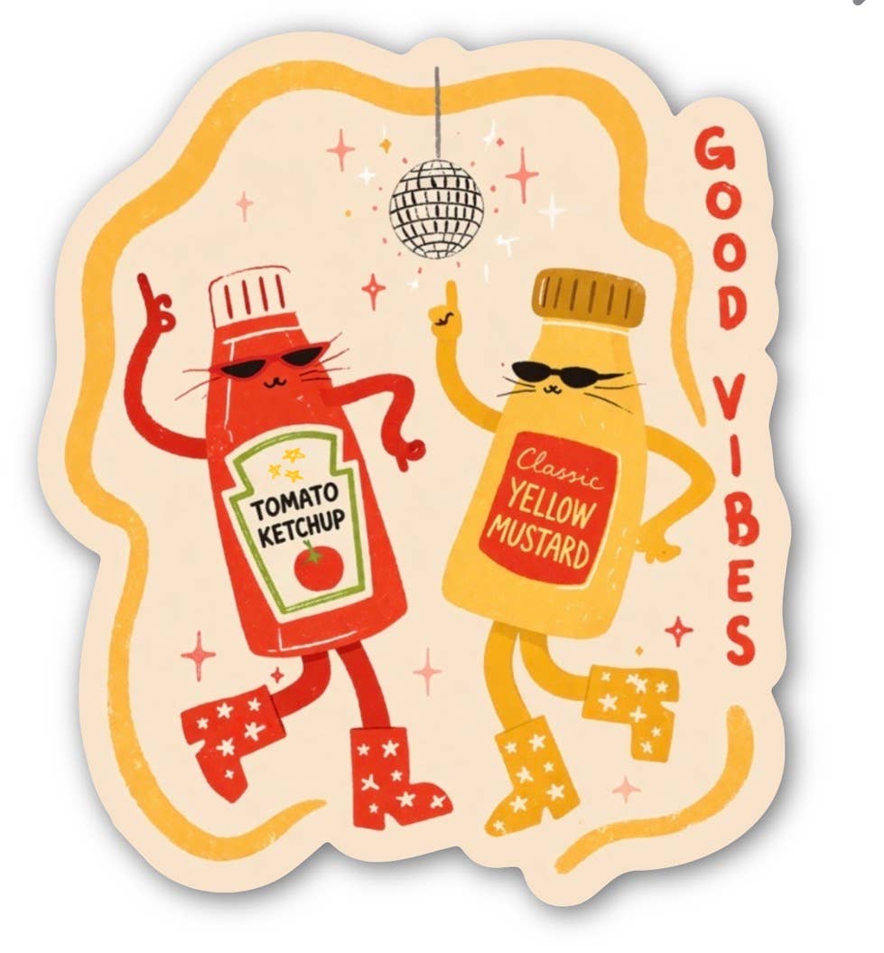 Good Vibes Ketchup & Mustard Sticker