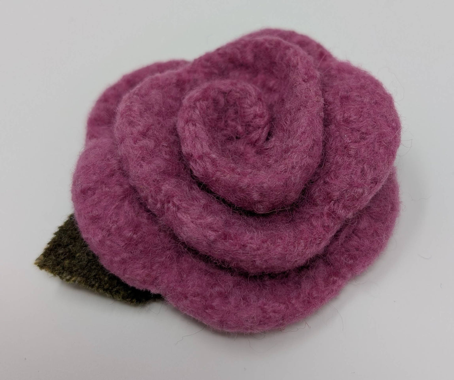 Felted Rose Brooch