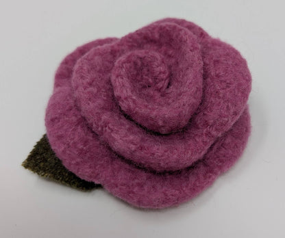 Felted Rose Brooch