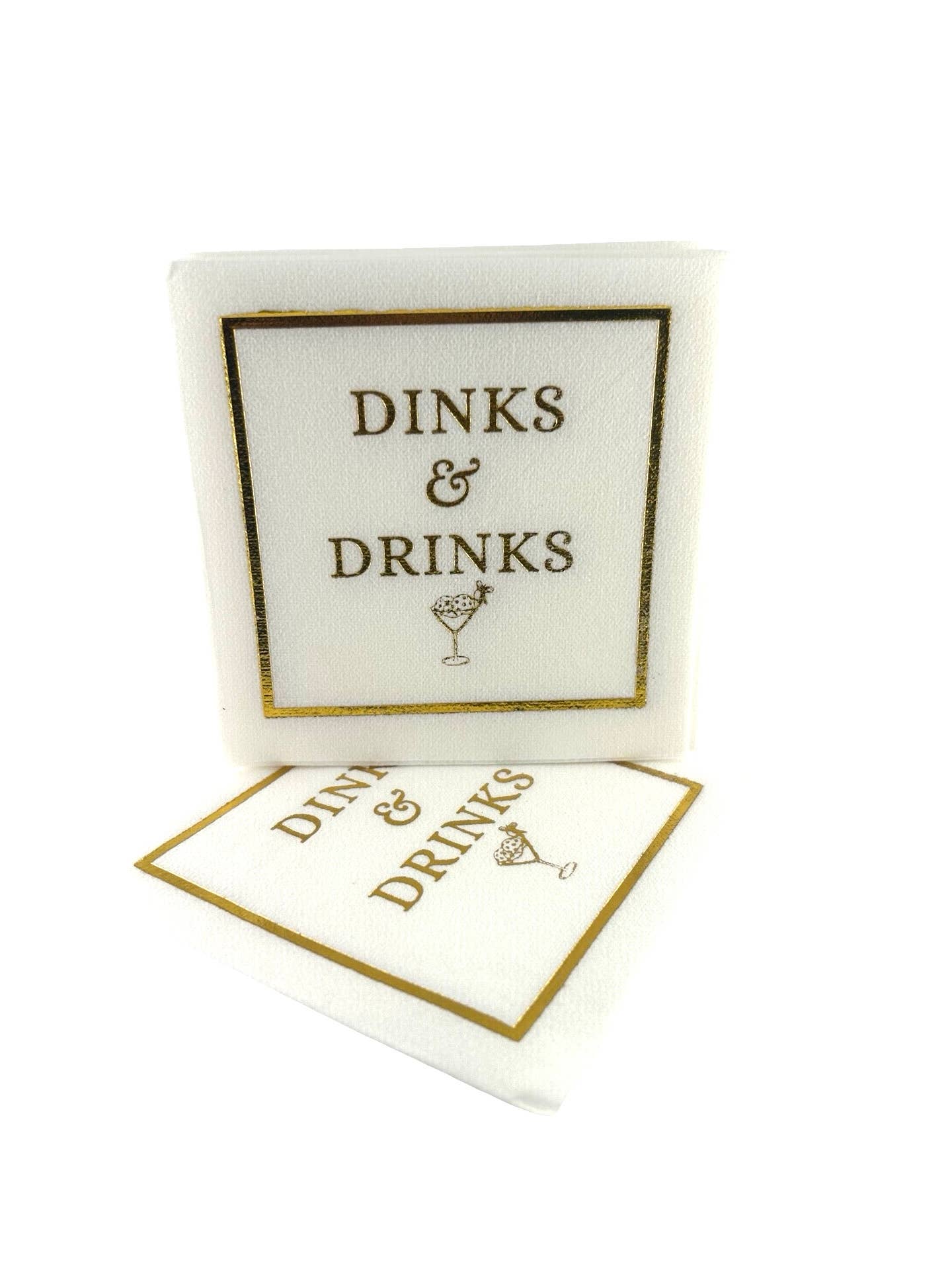 Dinks & Drinks Linen-Feel Cocktail Napkins