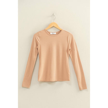 Basic Long Sleeve Crew Neck Top