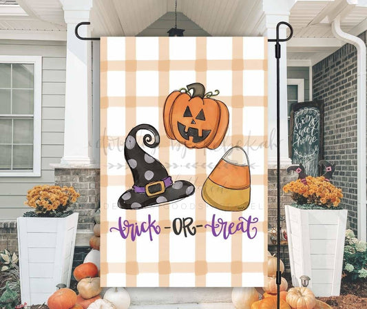 Trick or Treat Triple Garden Flag