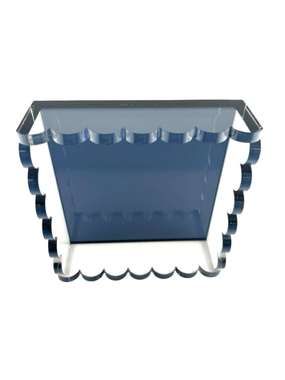 Scalloped Cocktail Napkin Holder - Slate