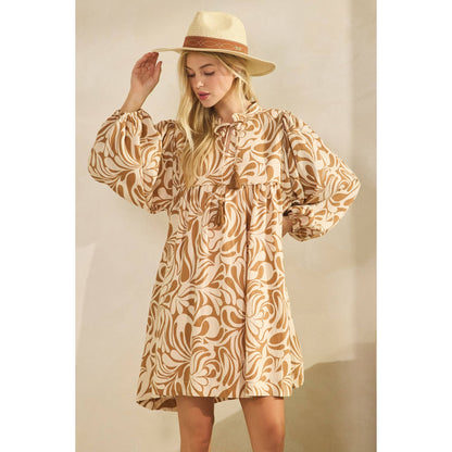 Sundown Swirl Babydoll Dress