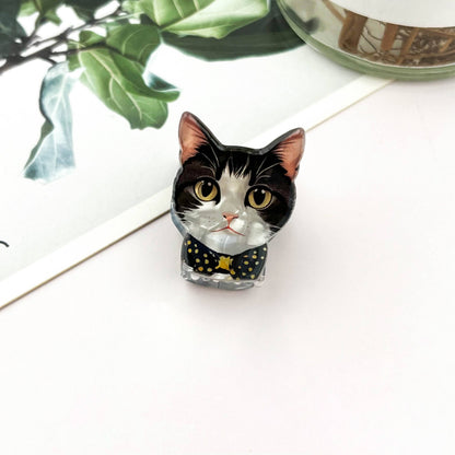 Mini Cat Print Claw Clip