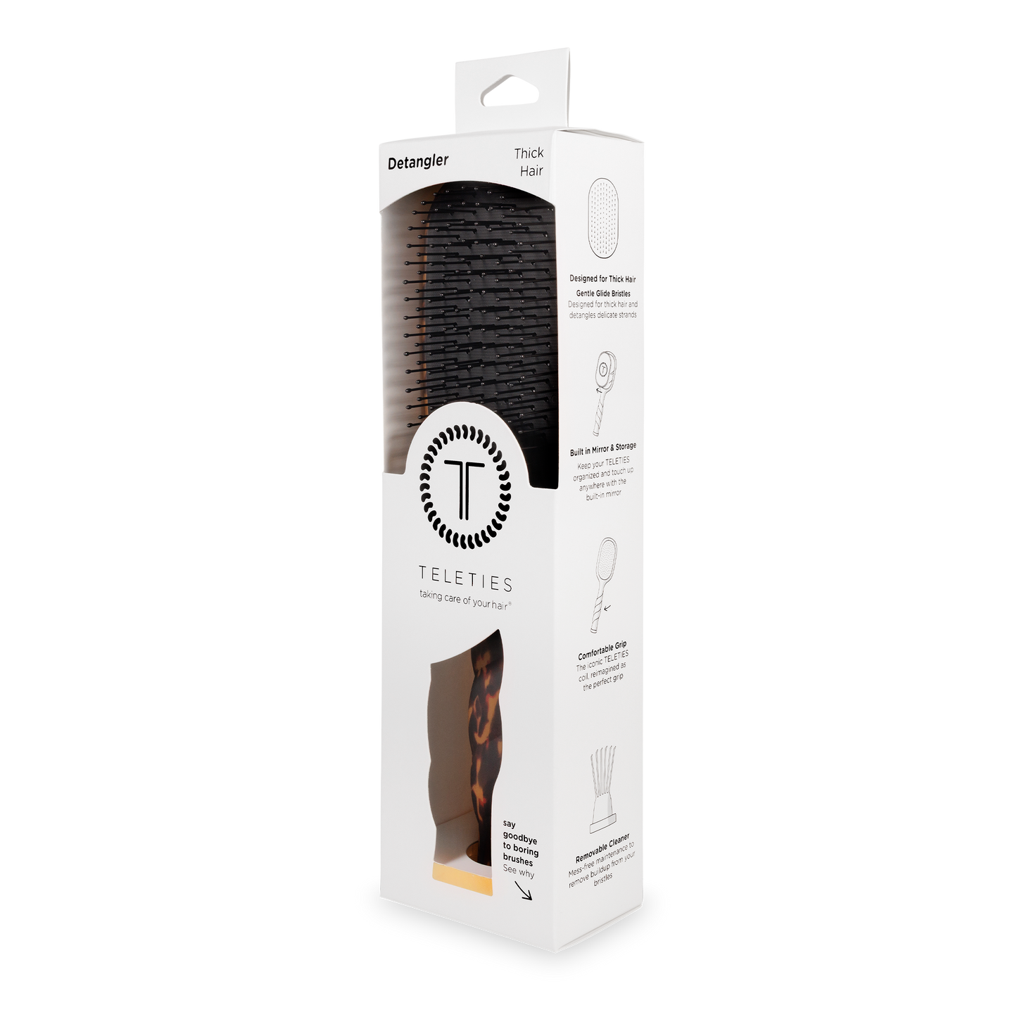 Detangler Hair Brush for Thick Hair - Tortoise