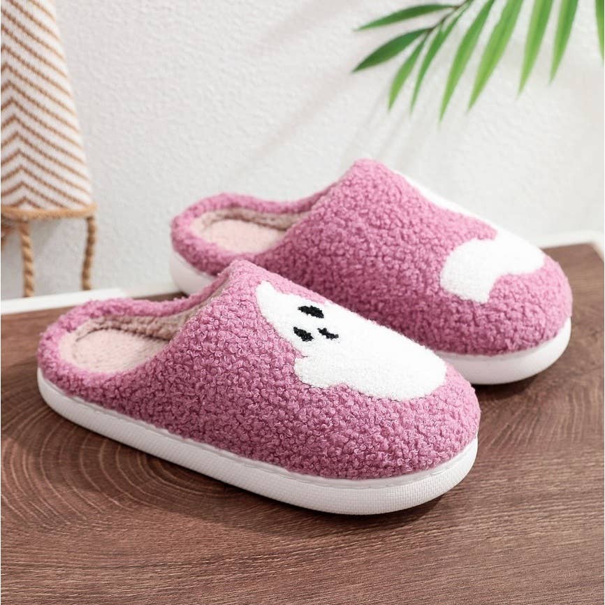 Halloween Themed Pink Ghost Tail Slippers